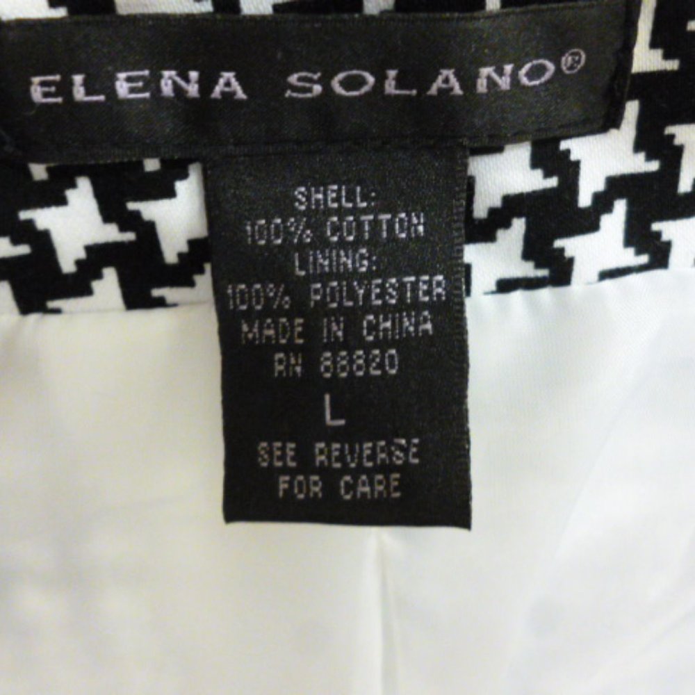 Elena Solano Jacket Ladies Black And White Size L View 2